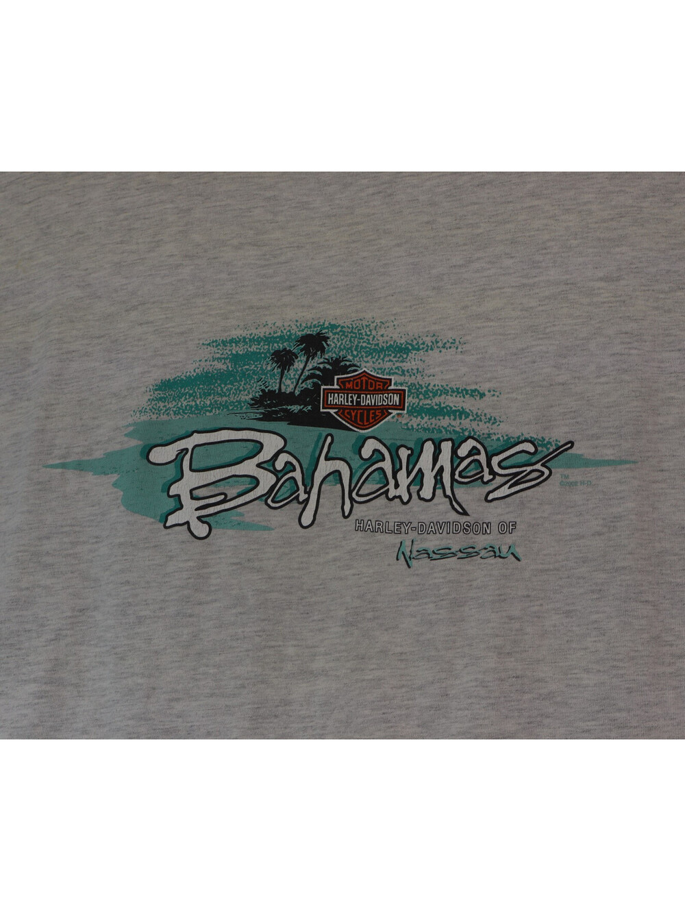 Harley Davidson Bahamas Men Large Vintage 2002 Y2K Grey H-D
